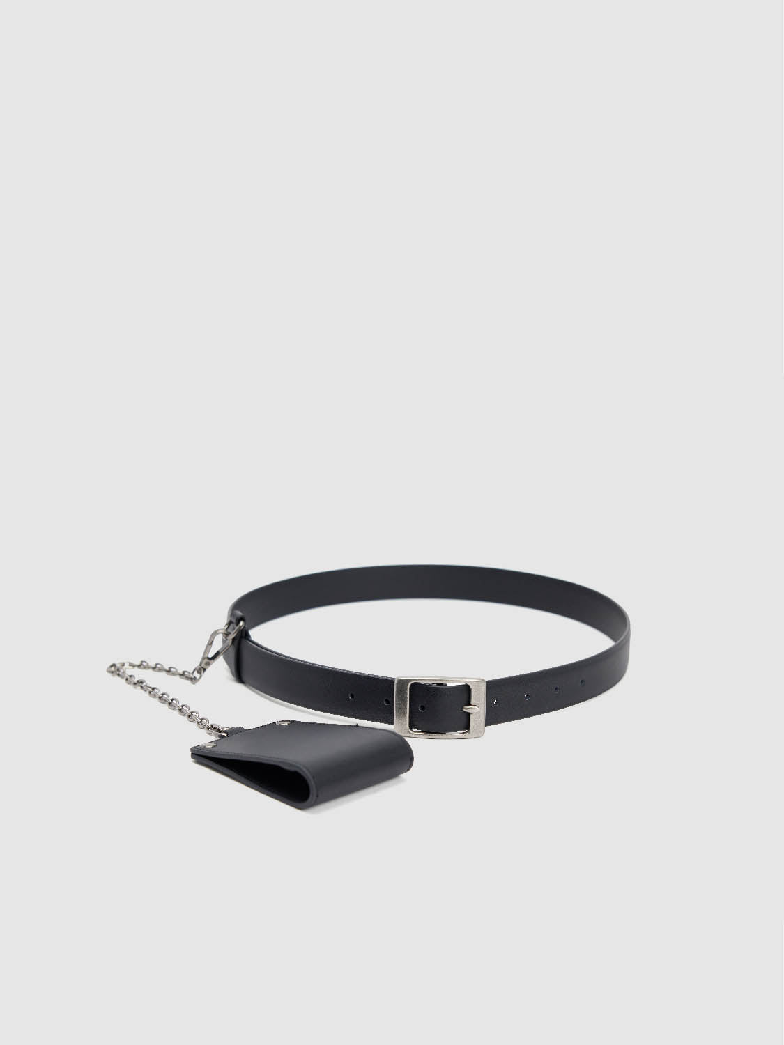 Vegan Leather Belt With Cardholder