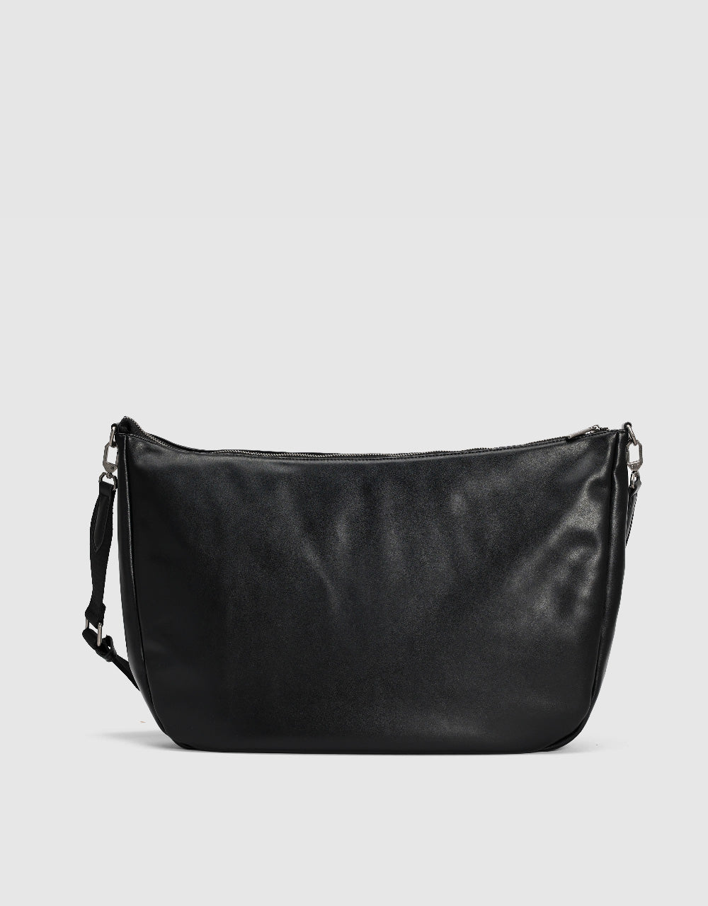 Multi-Pocket Vegan Leather Crossbody Bag