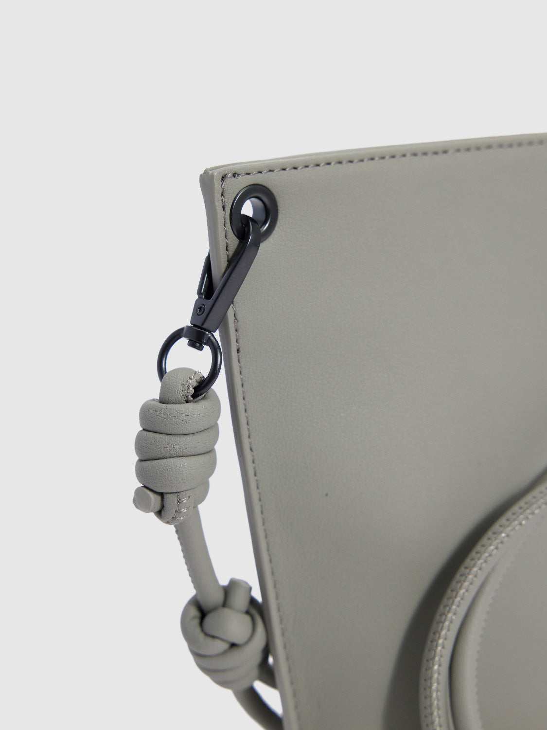 Vegan Leather Crossbody Bag With Knot Strap