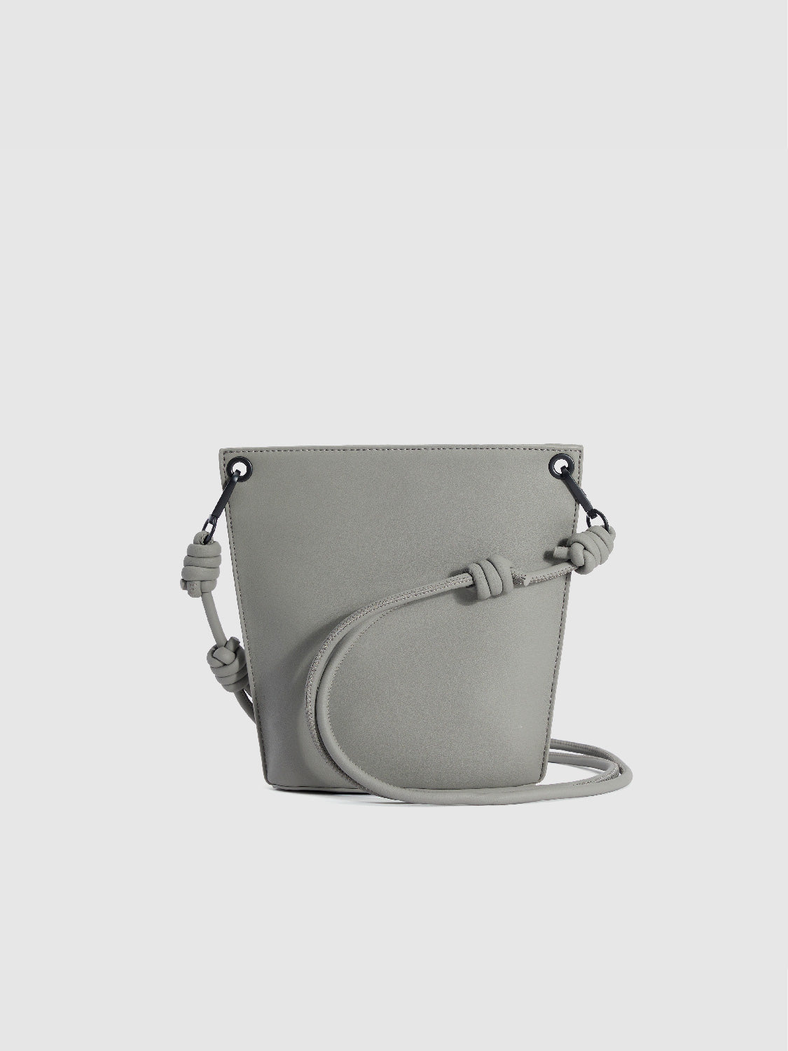 Vegan Leather Crossbody Bag With Knot Strap