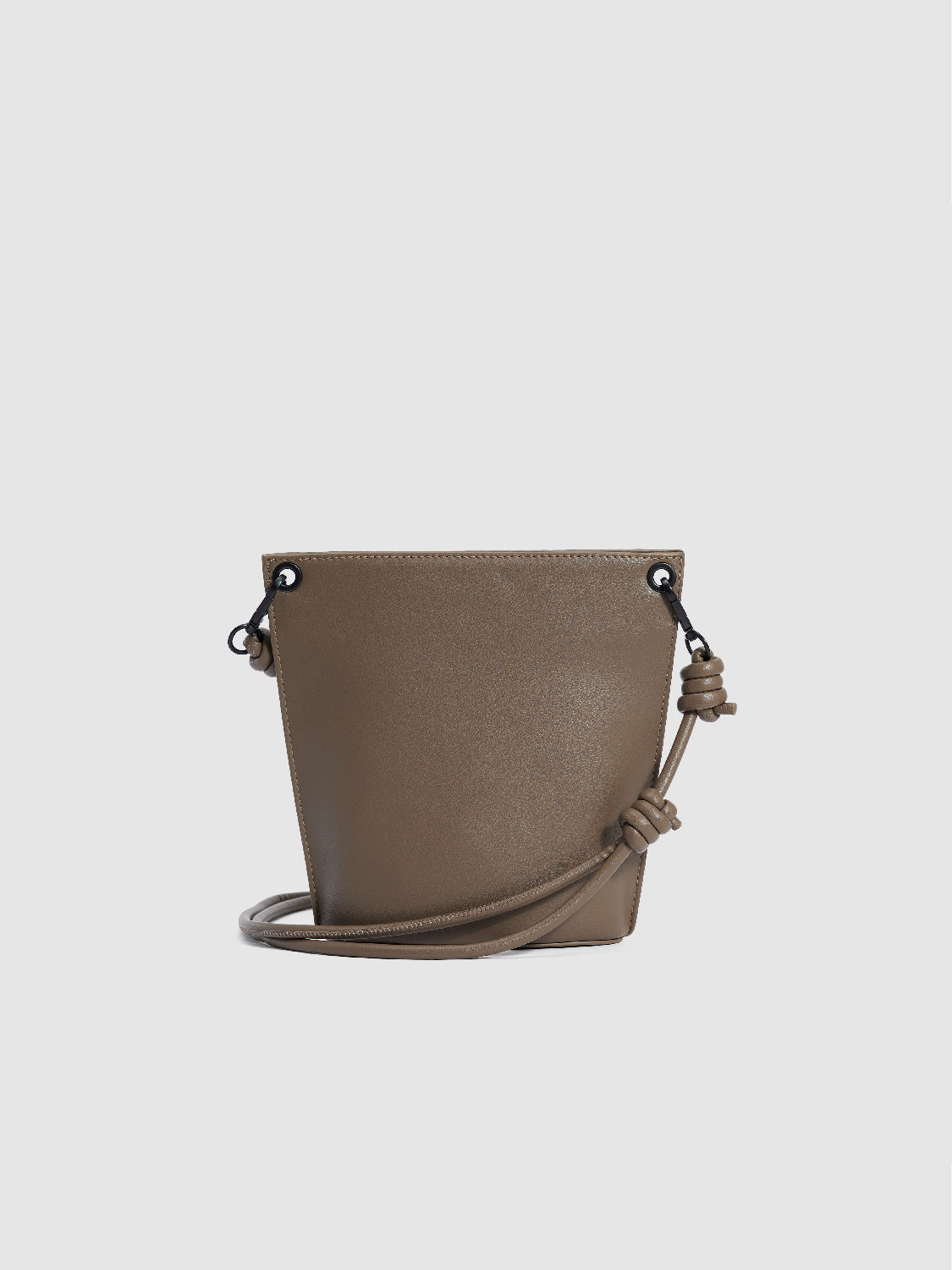 Vegan Leather Crossbody Bag With Knot Strap