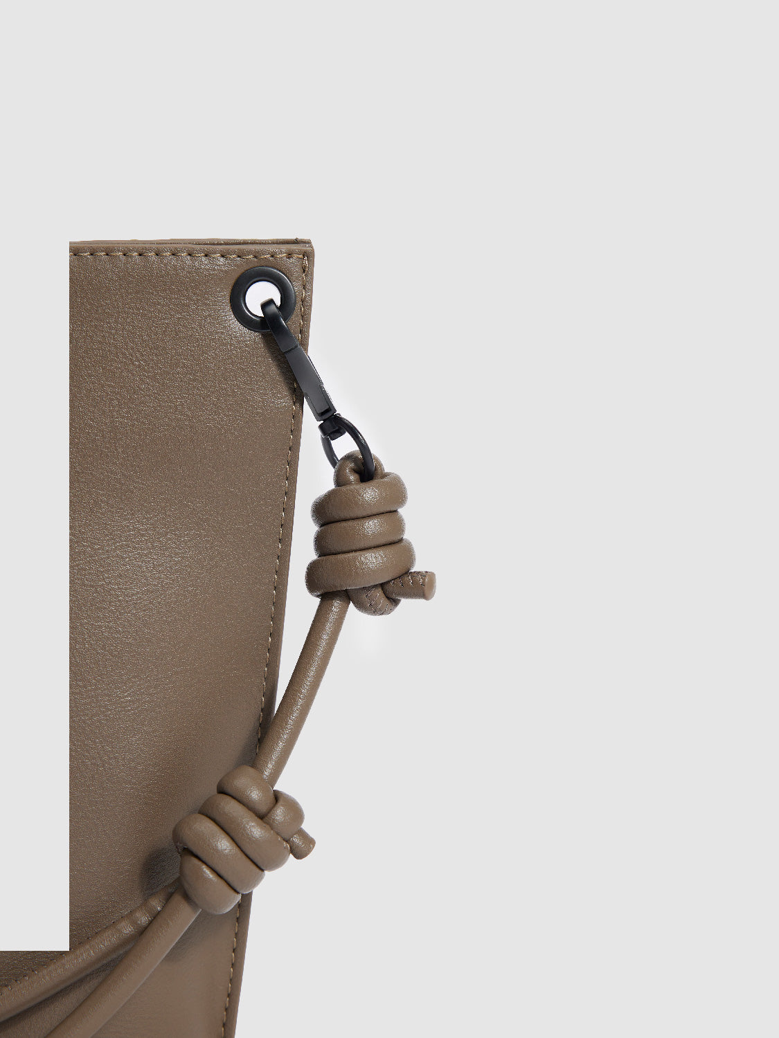 Vegan Leather Crossbody Bag With Knot Strap