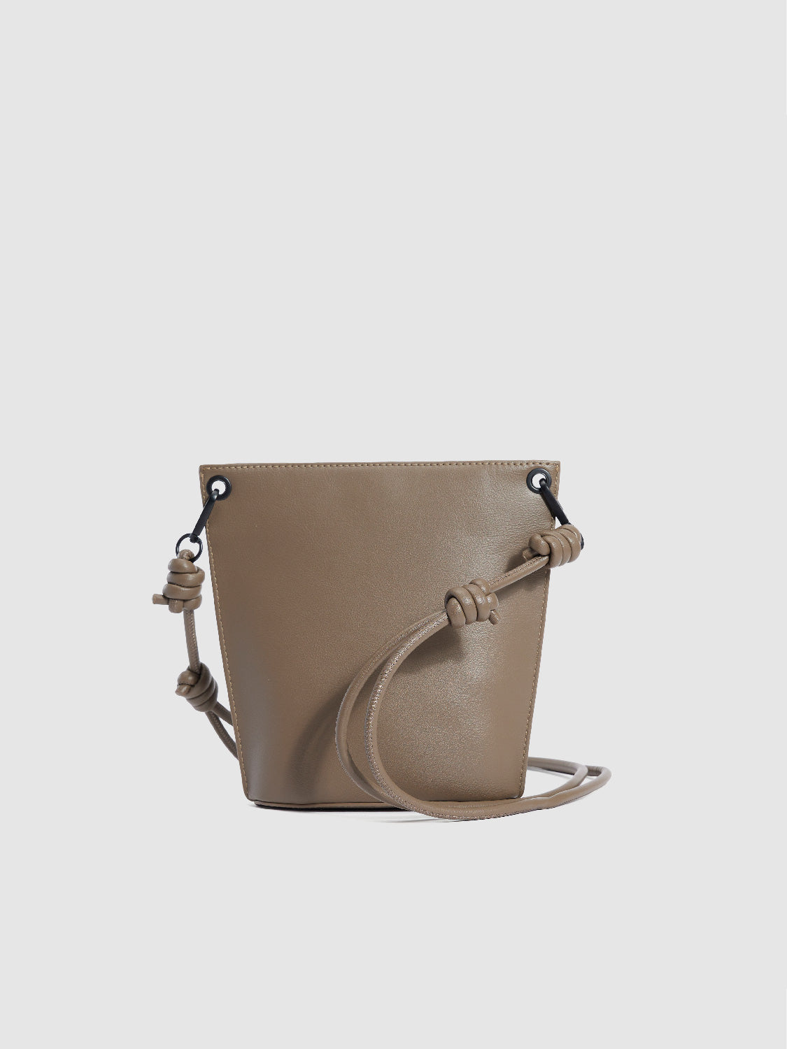 Vegan Leather Crossbody Bag With Knot Strap