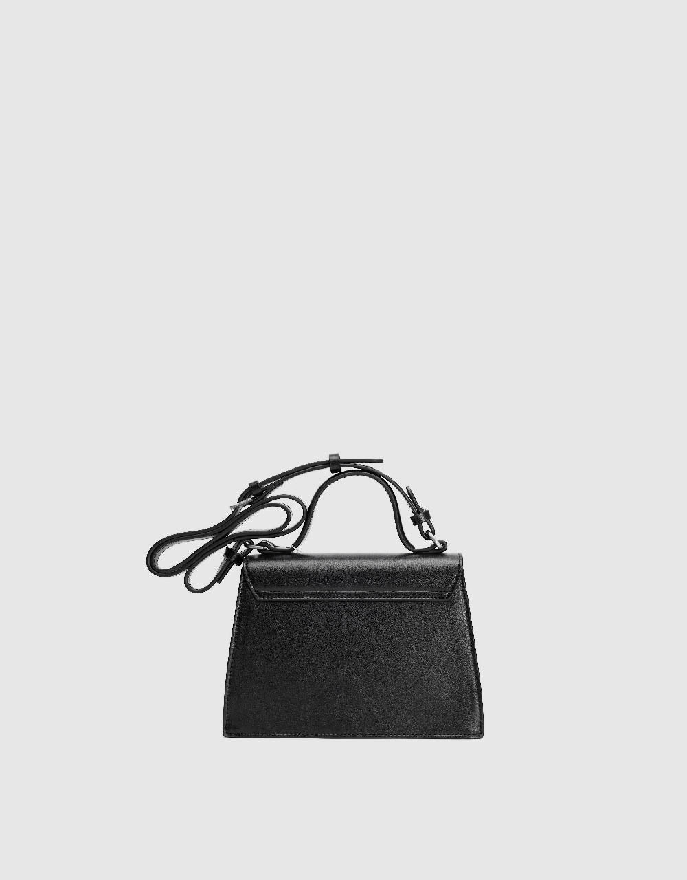 Double Buckled Vegan Leather Shoulder Bag