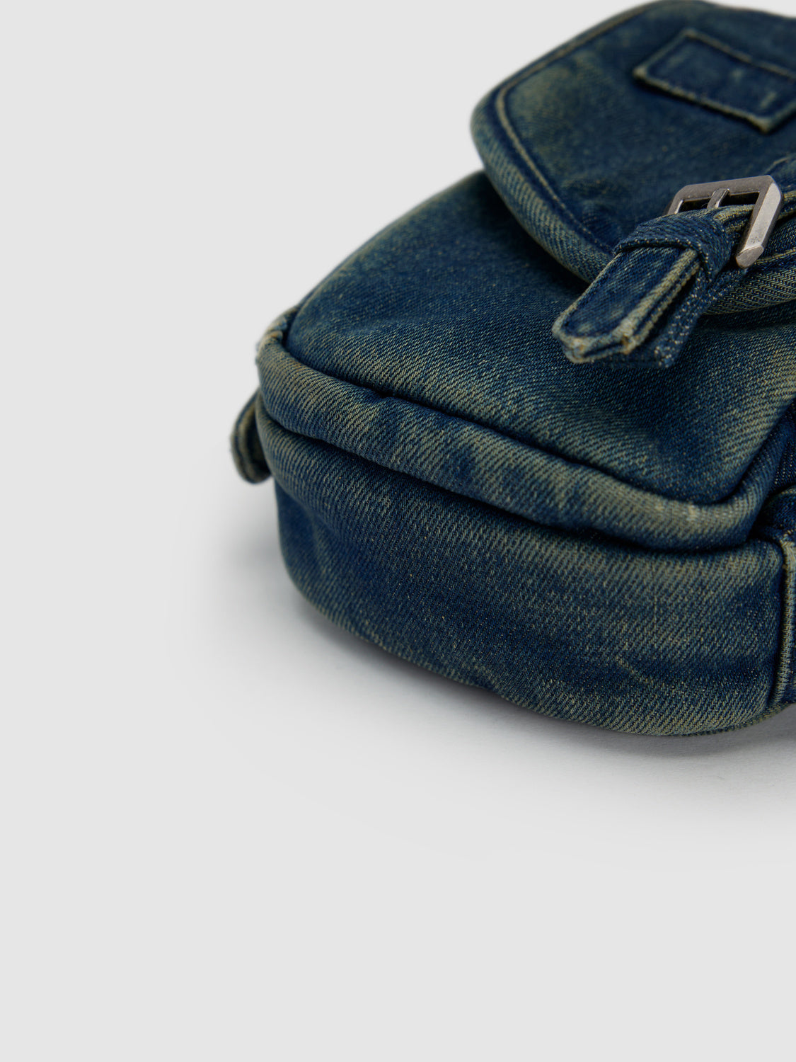 Denim Crossbody Bag With Earphone Case