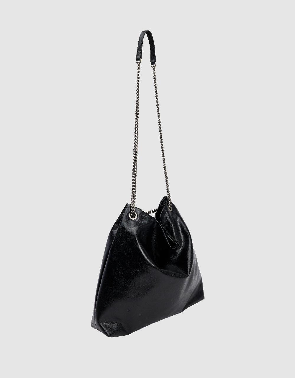 Chained Vegan Leather Shoulder Bag