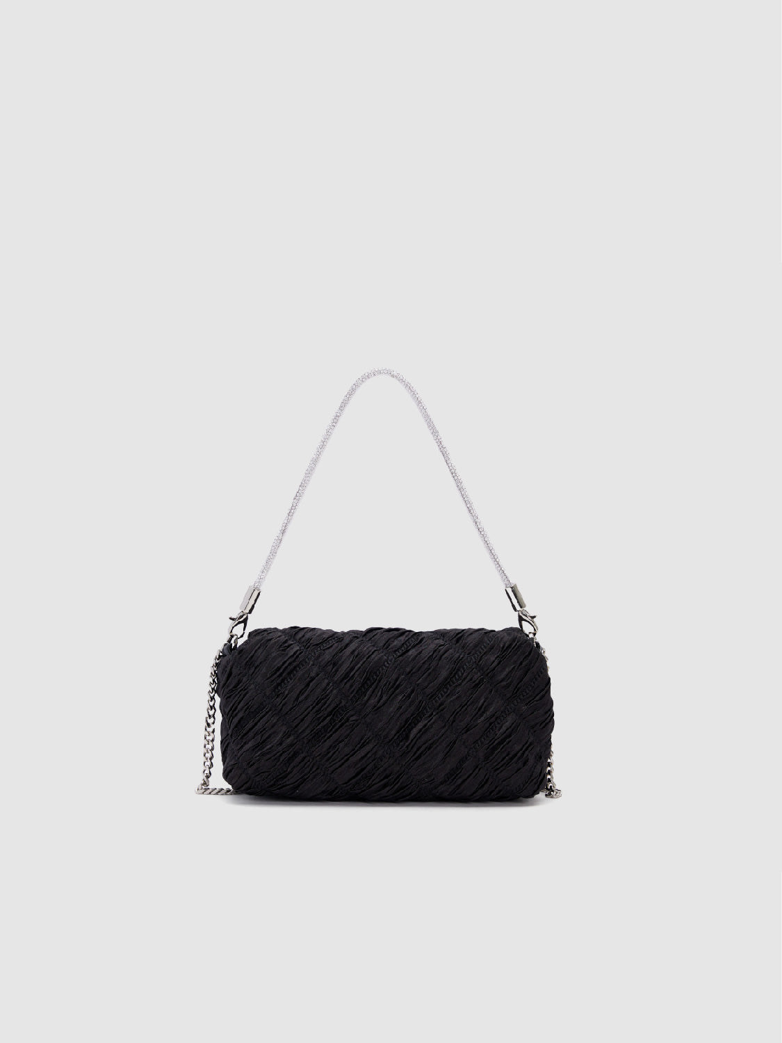 Textured Chained Shoulder Bag