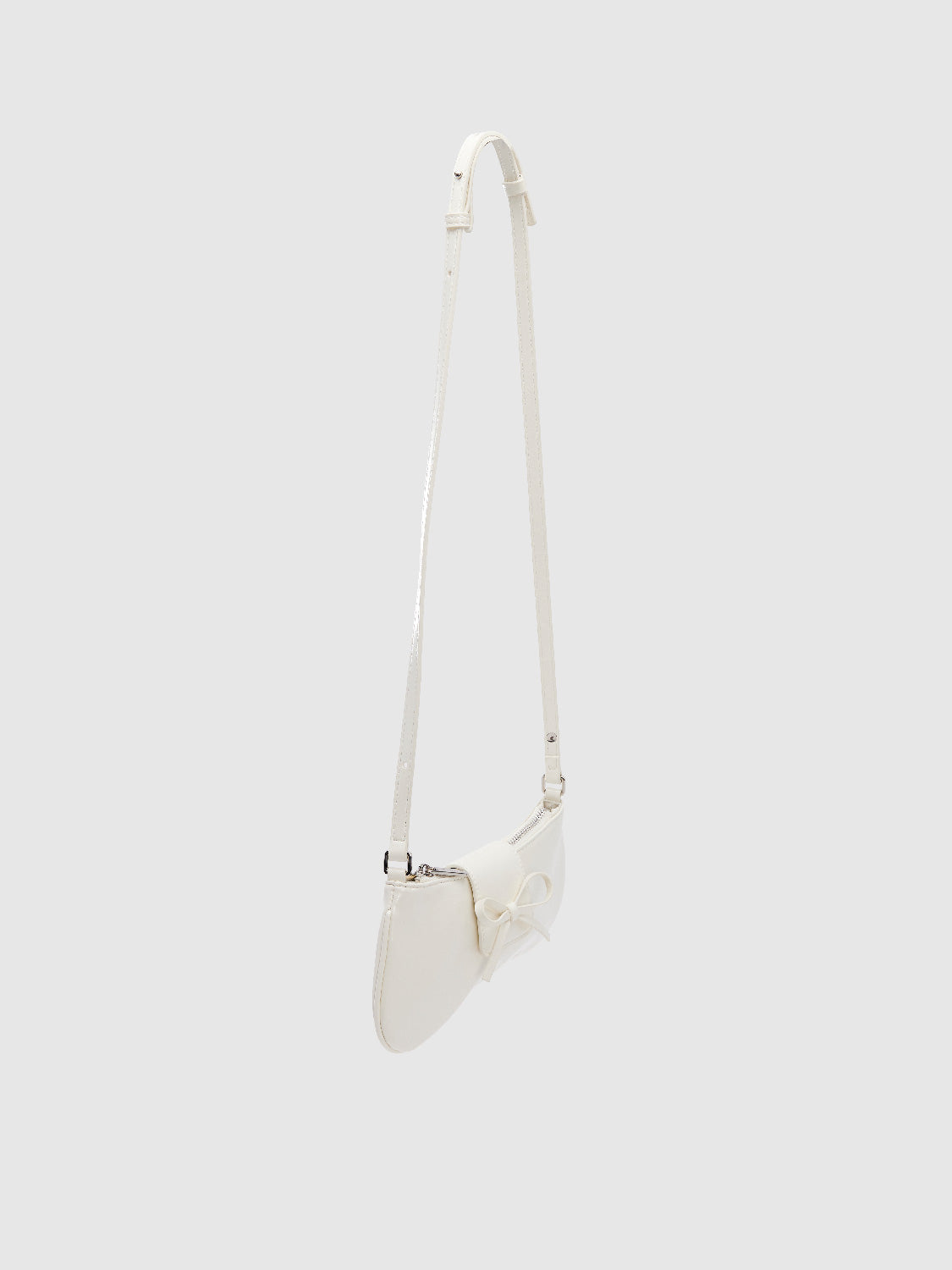 Bow Décor Vegan Leather Shoulder Bag