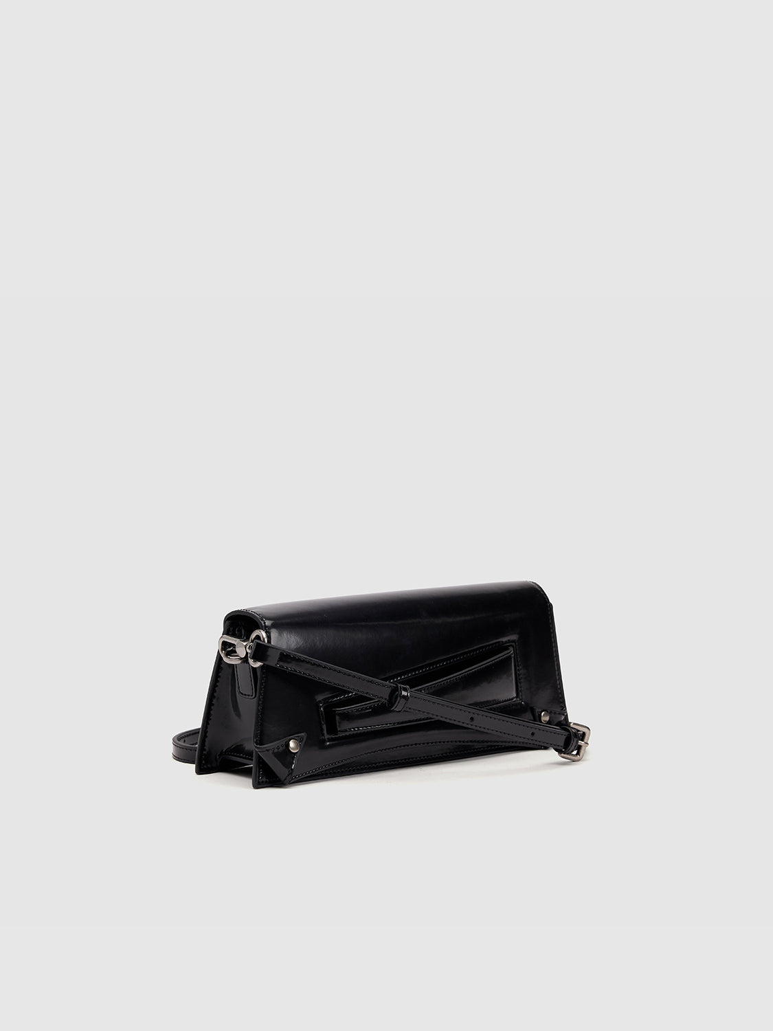 Flip Front Vegan Leather Shoulder Bag