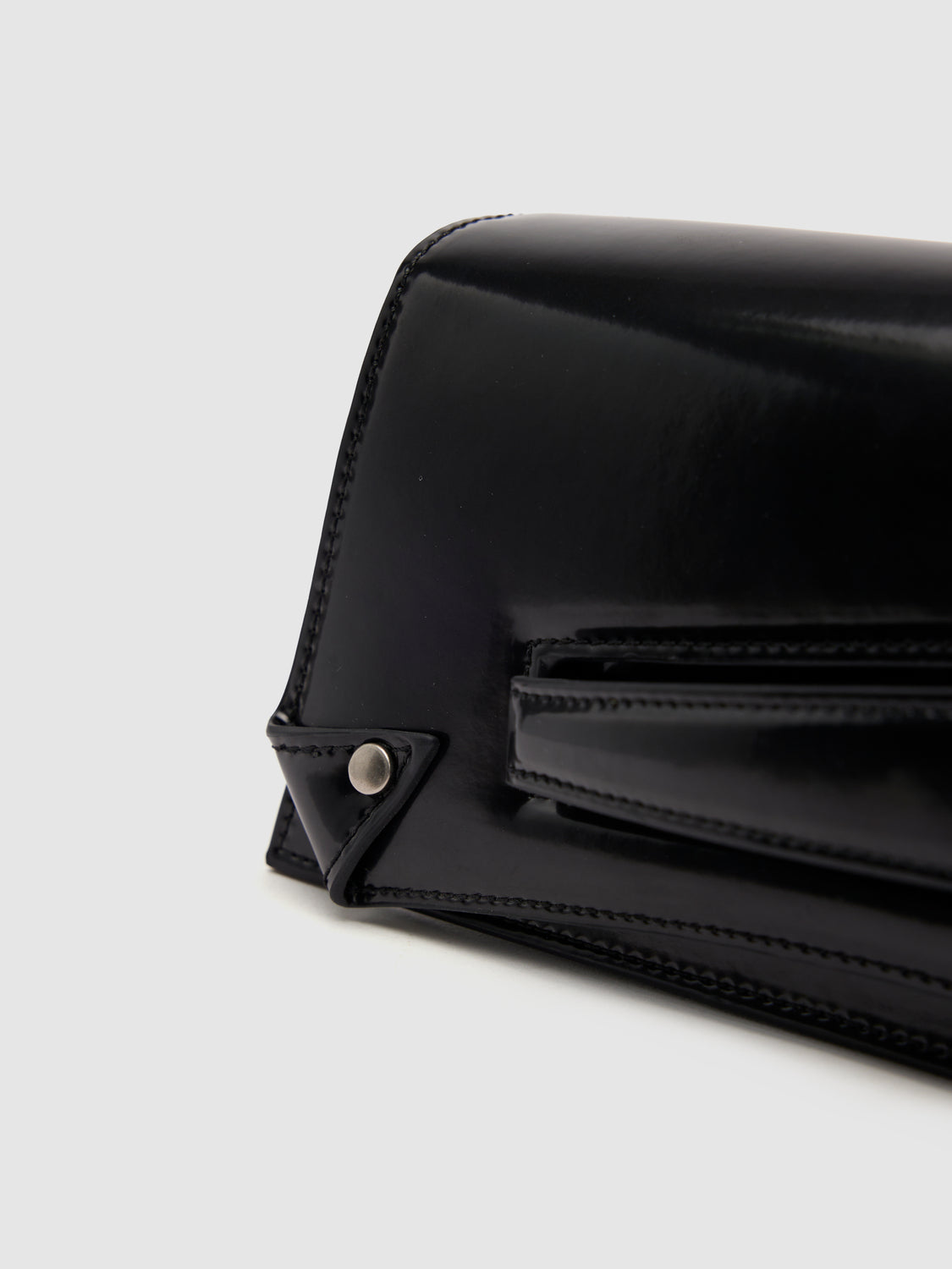 Flip Front Vegan Leather Shoulder Bag