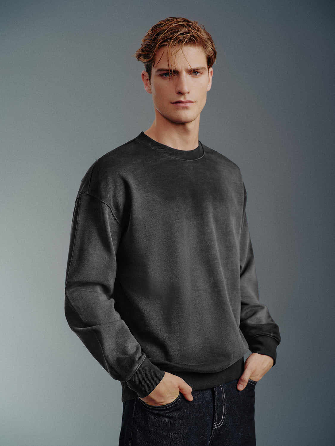 Crew Neck Loose Sweatshirt