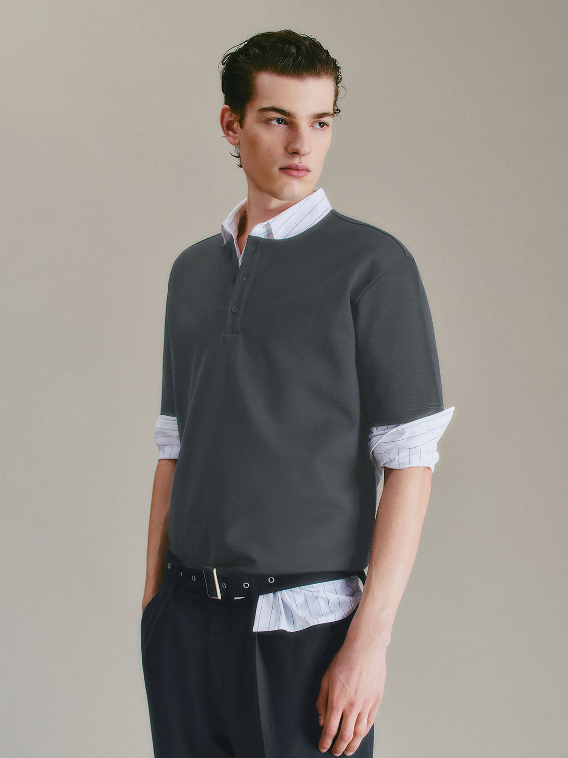 Button Half Placket T-Shirts