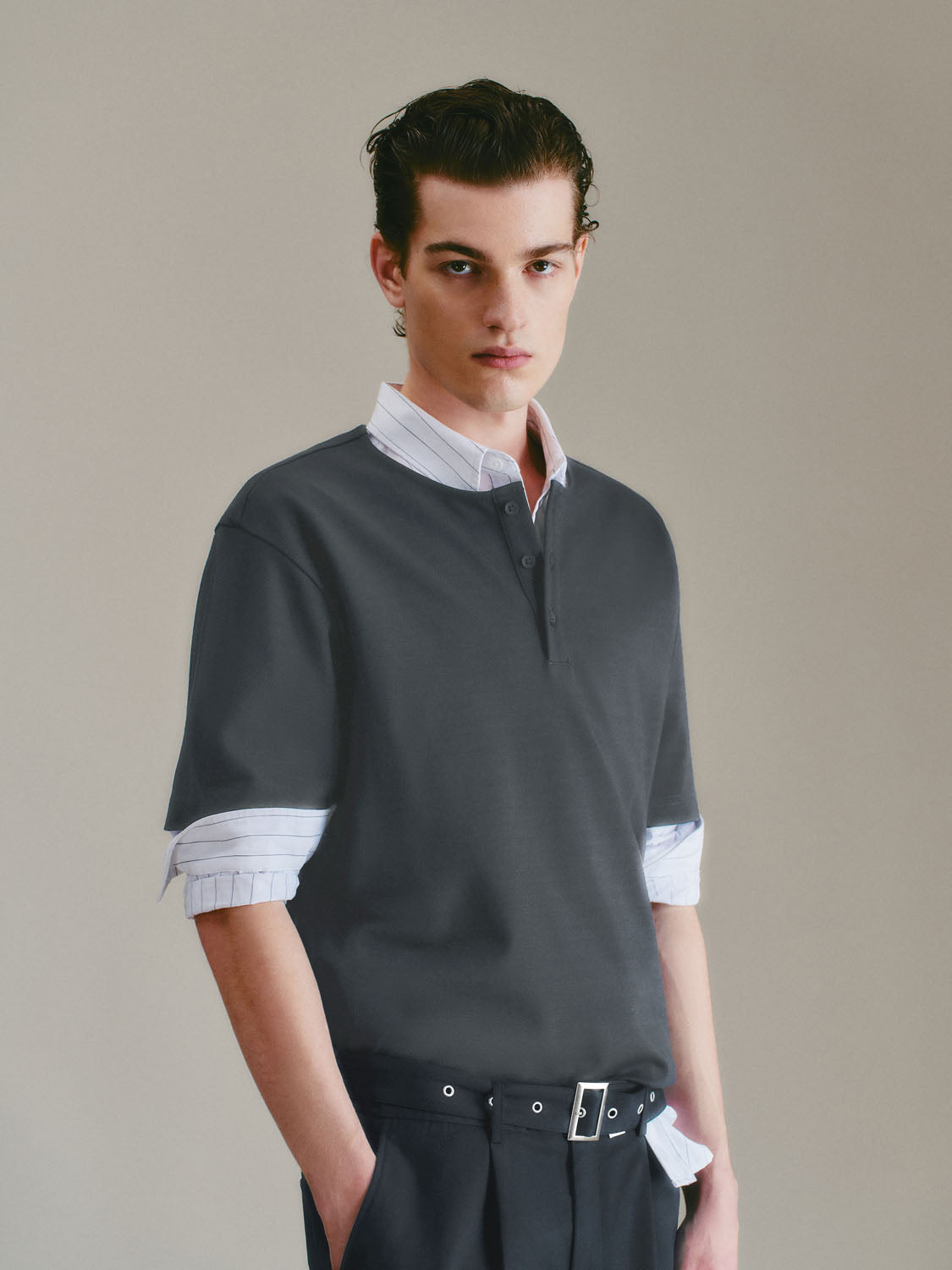 Button Half Placket T-Shirts