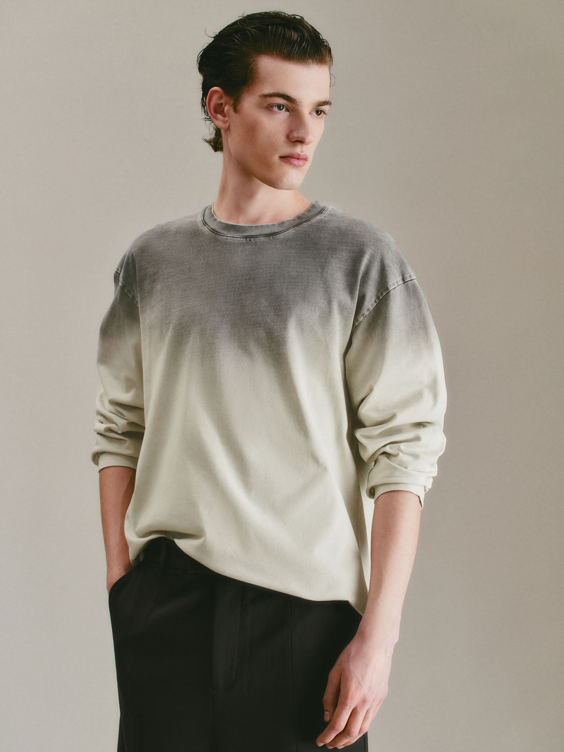 Gradient Color Long Sleeve T-Shirts