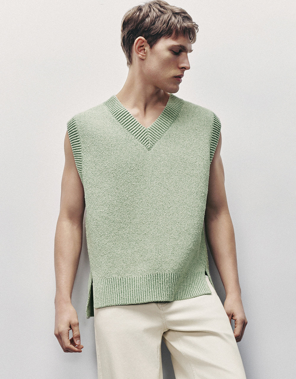 V-Neck Knitted Vest