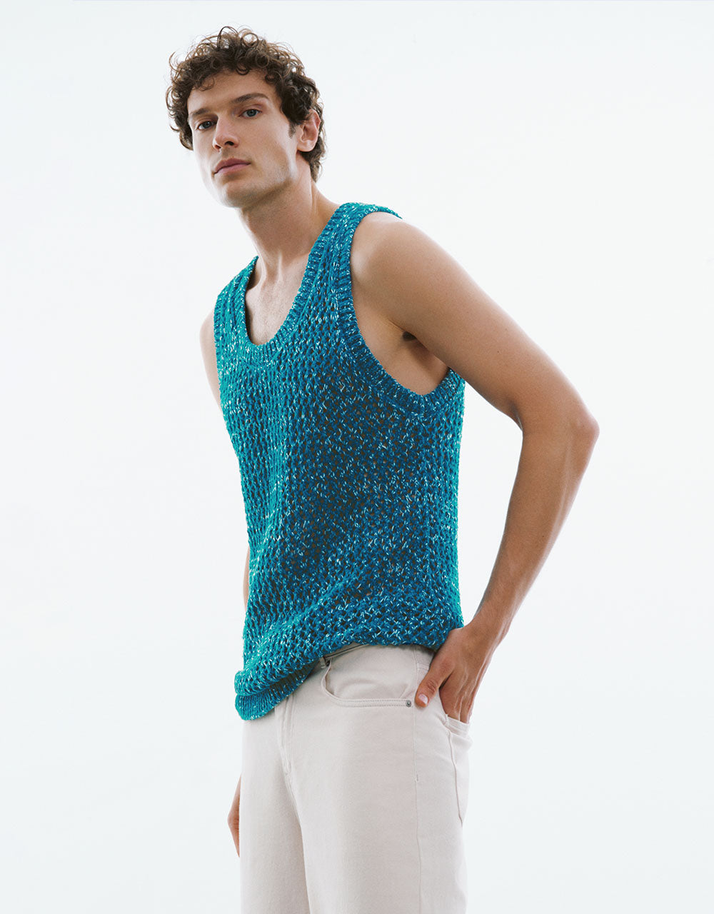 Crew Neck Knitted Tank Top