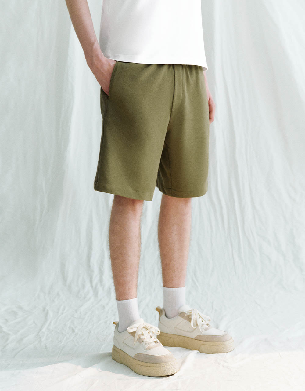 Drawstring Waist Leisure Shorts