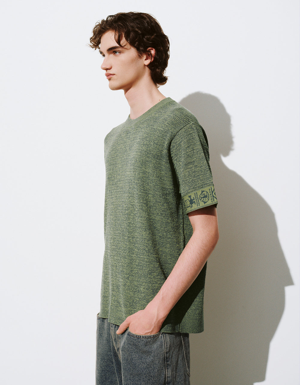 Crew Neck Knitted T-Shirt