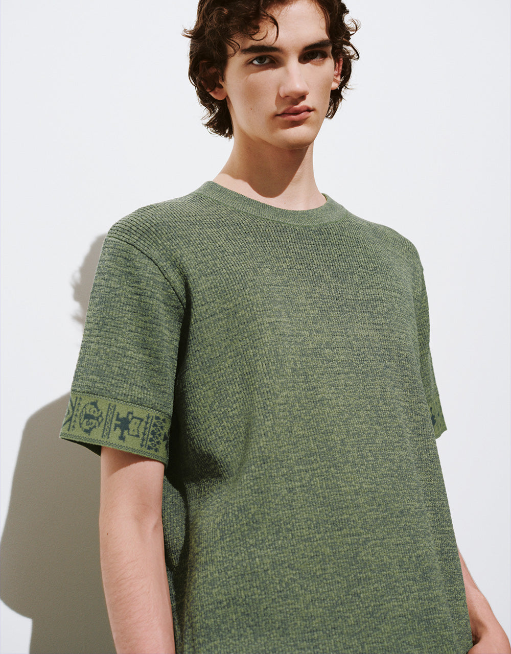 Crew Neck Knitted T-Shirt