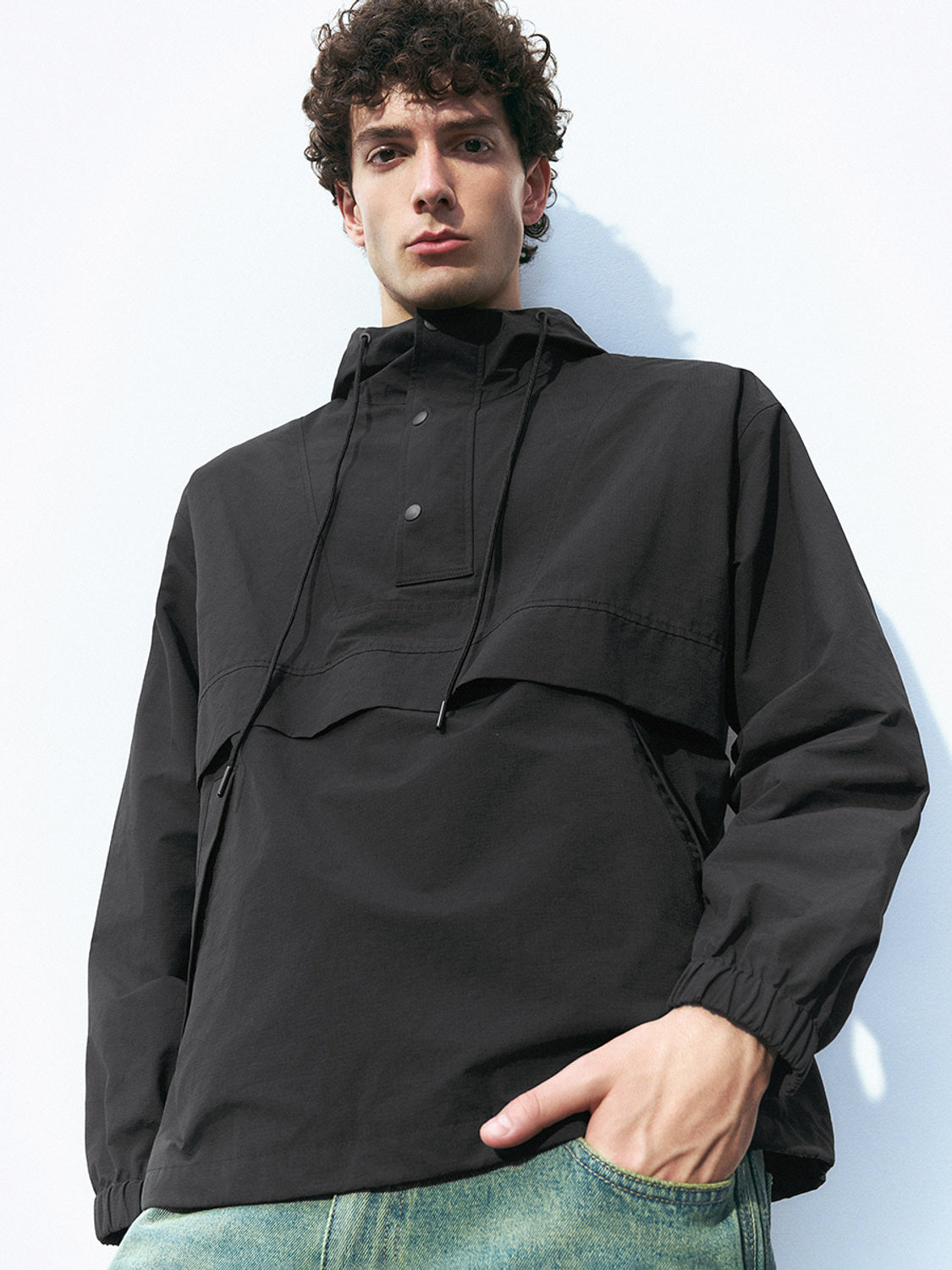 Hooded Oversized Overhead Shirt