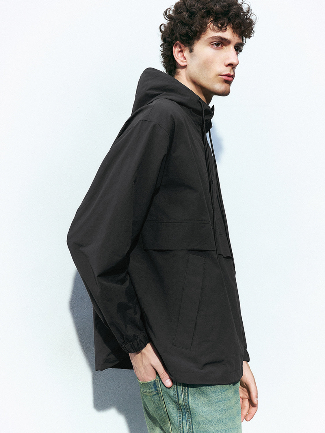 Hooded Oversized Overhead Shirt