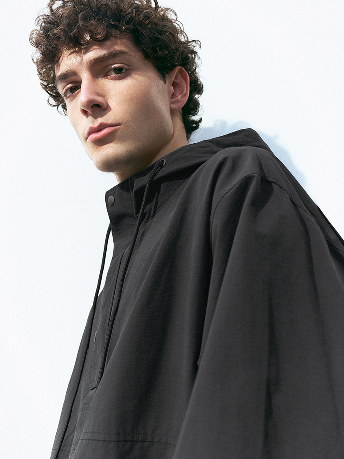 Hooded Oversized Overhead Shirt