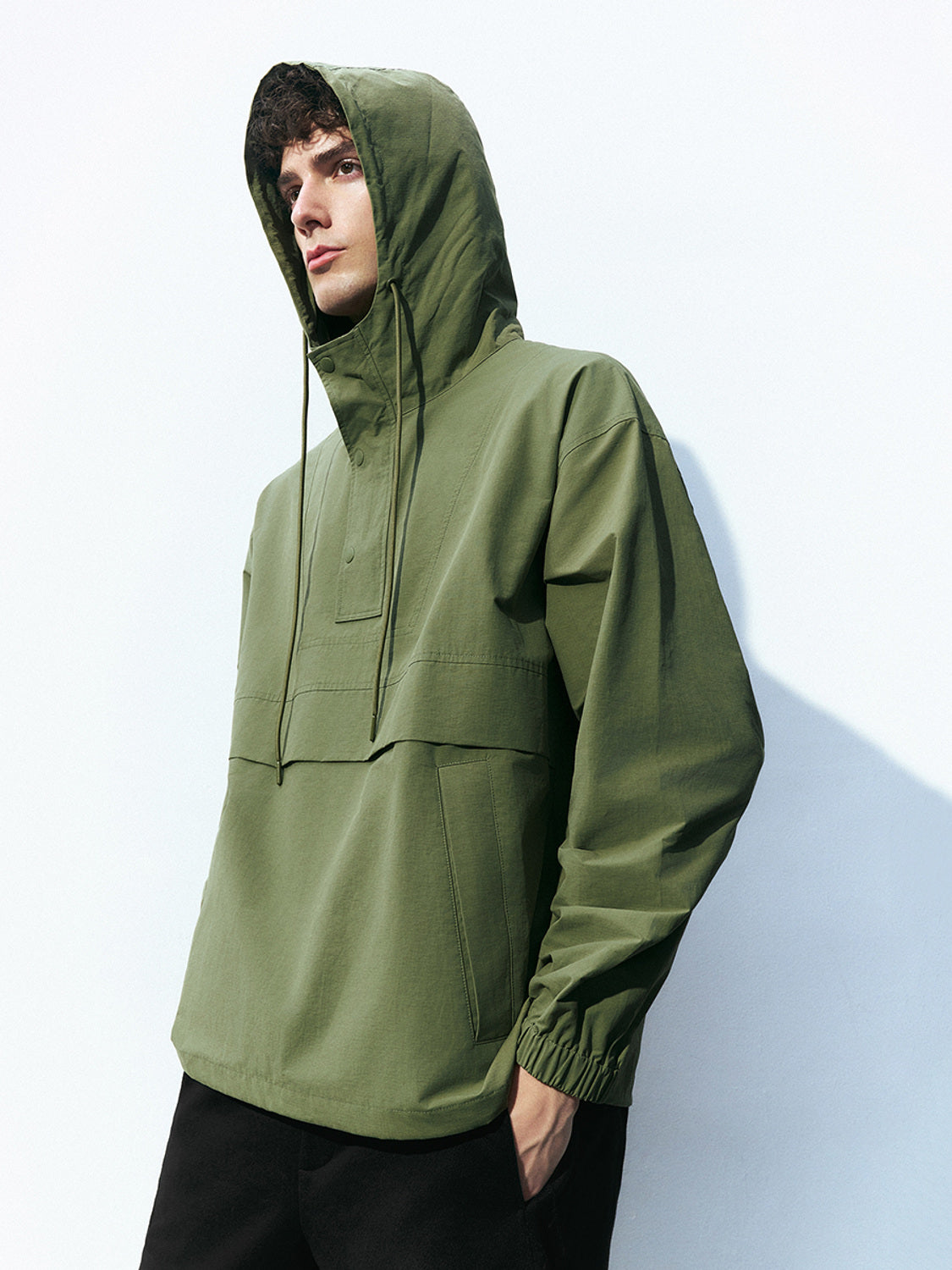 Hooded Oversized Overhead Shirt