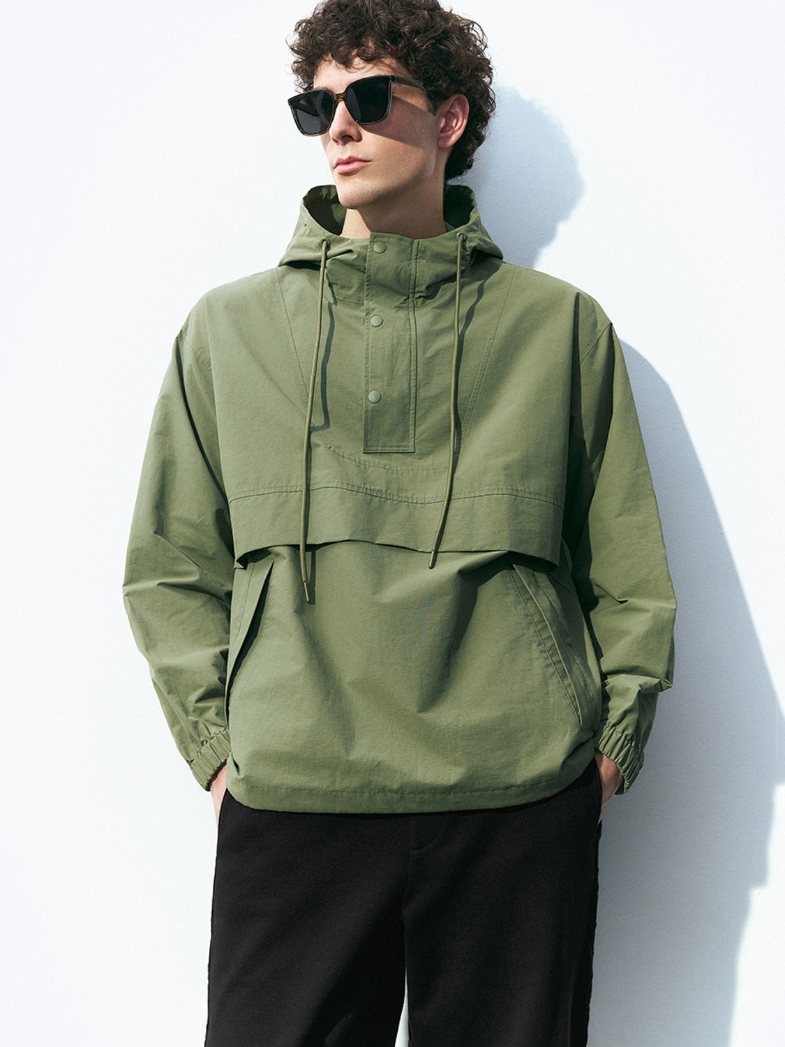 Hooded Oversized Overhead Shirt