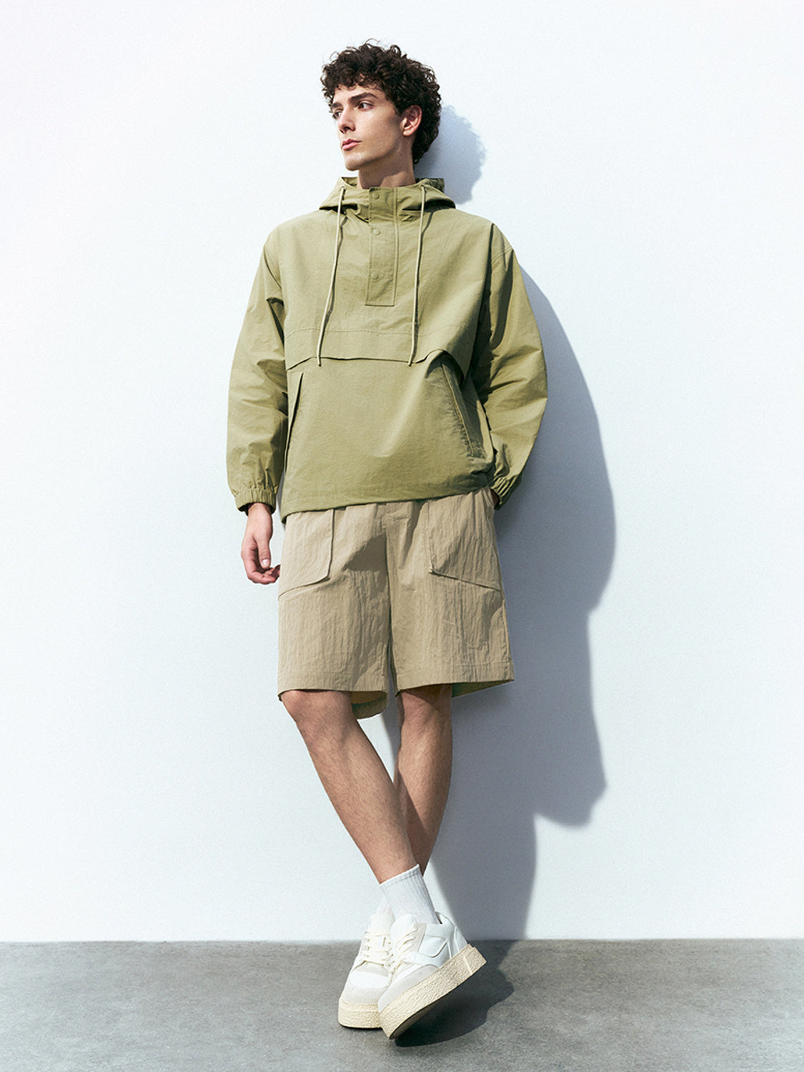 Hooded Oversized Overhead Shirt