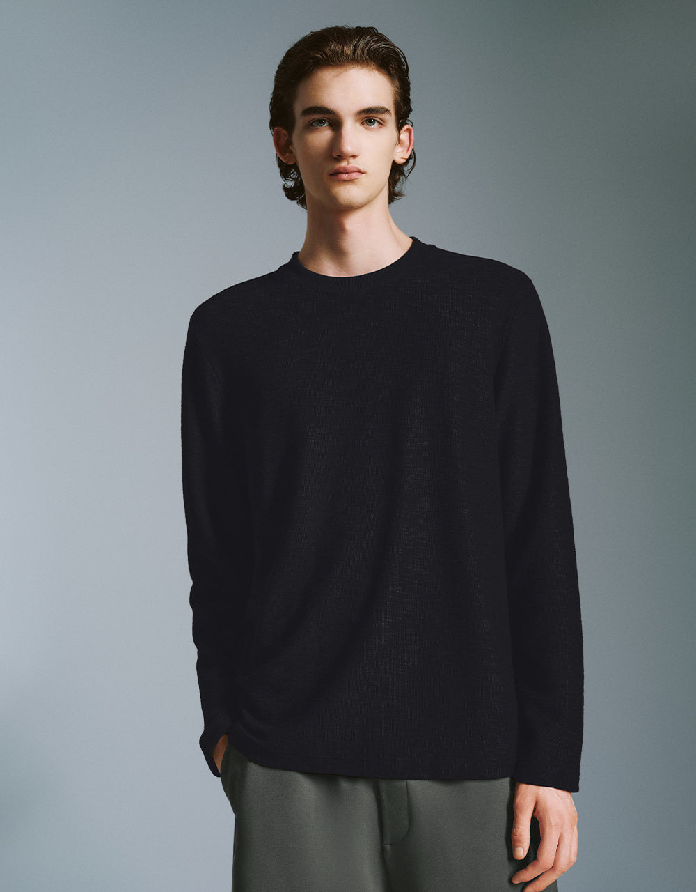 Crew Neck Knitted T-Shirt