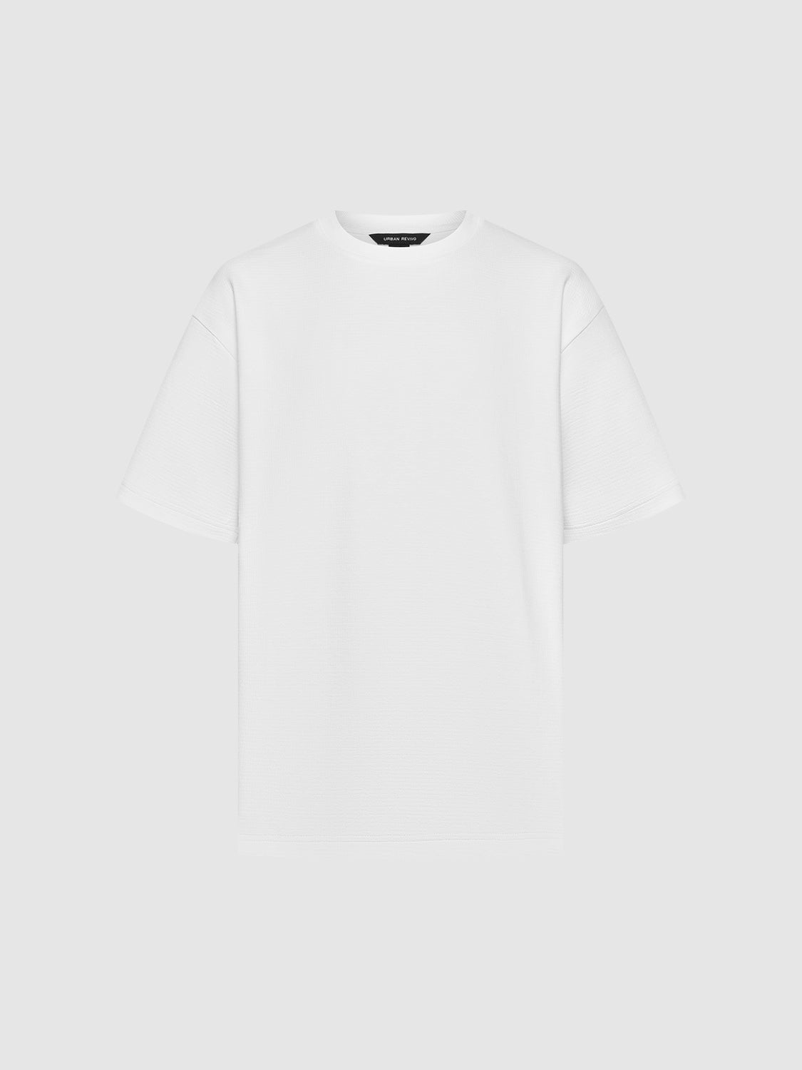 Textured Crew Neck Loose T-Shirt