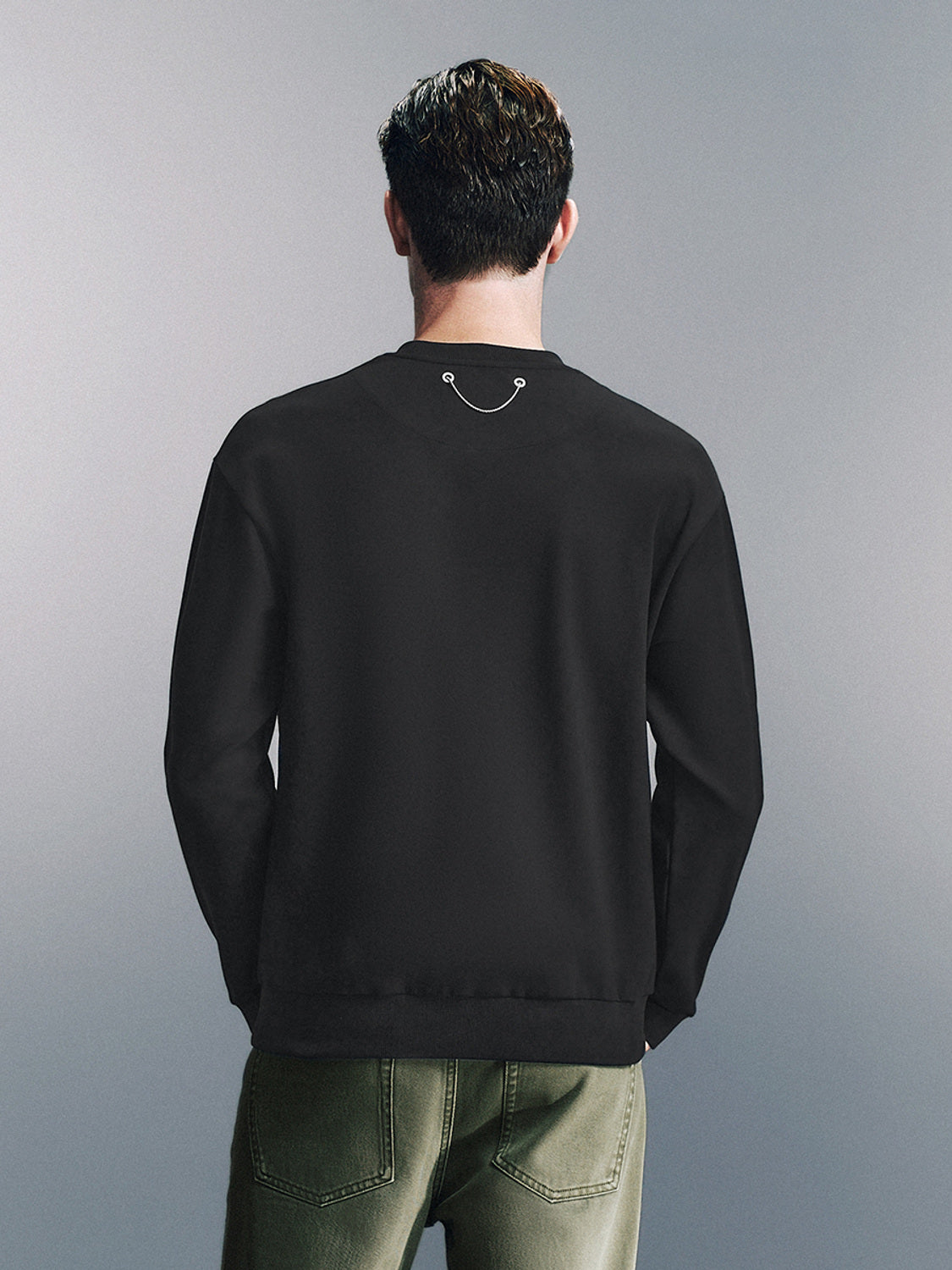 Crew Neck Straight Sweatshirt