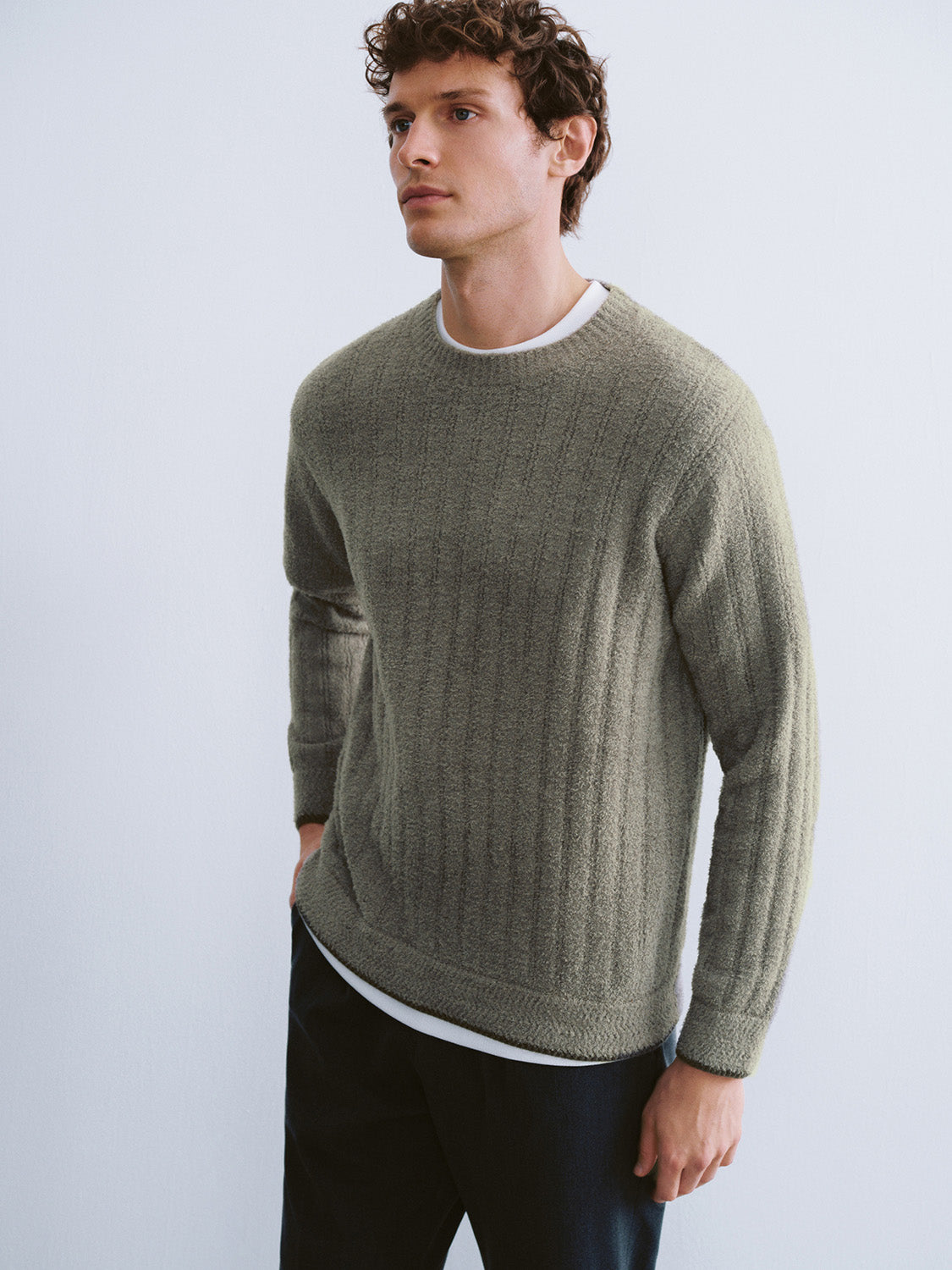 Crew Neck Knitted T-Shirt