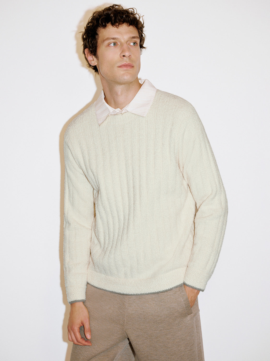 Crew Neck Knitted T-Shirt