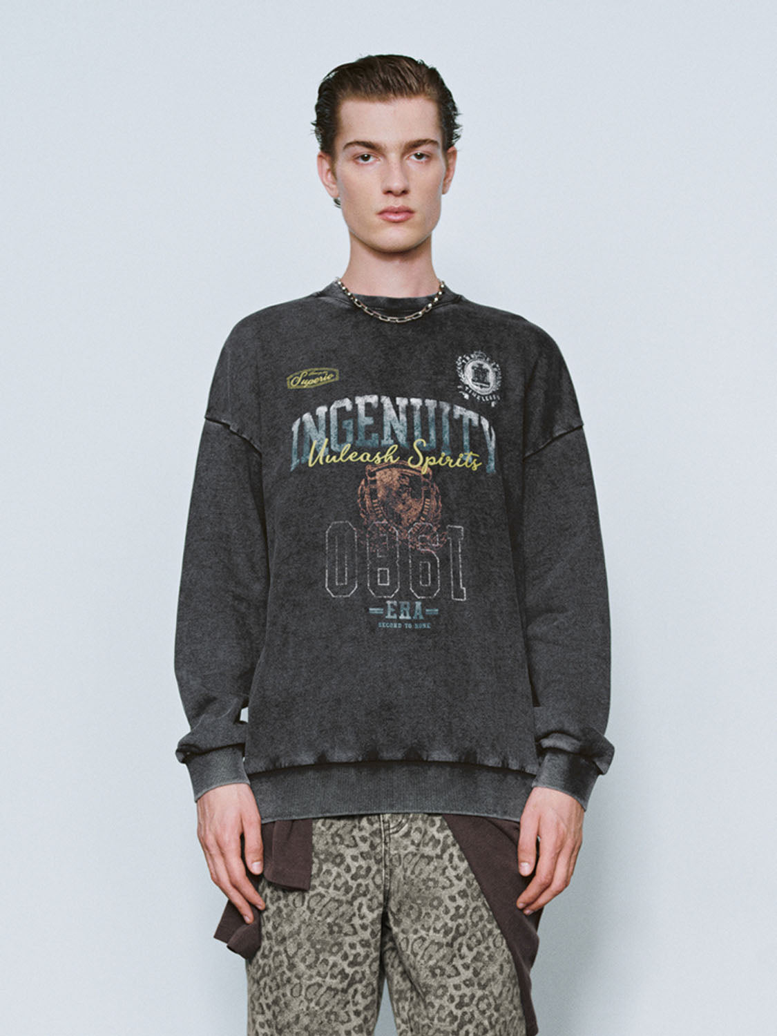 Printed Crew Neck Sweatshirts