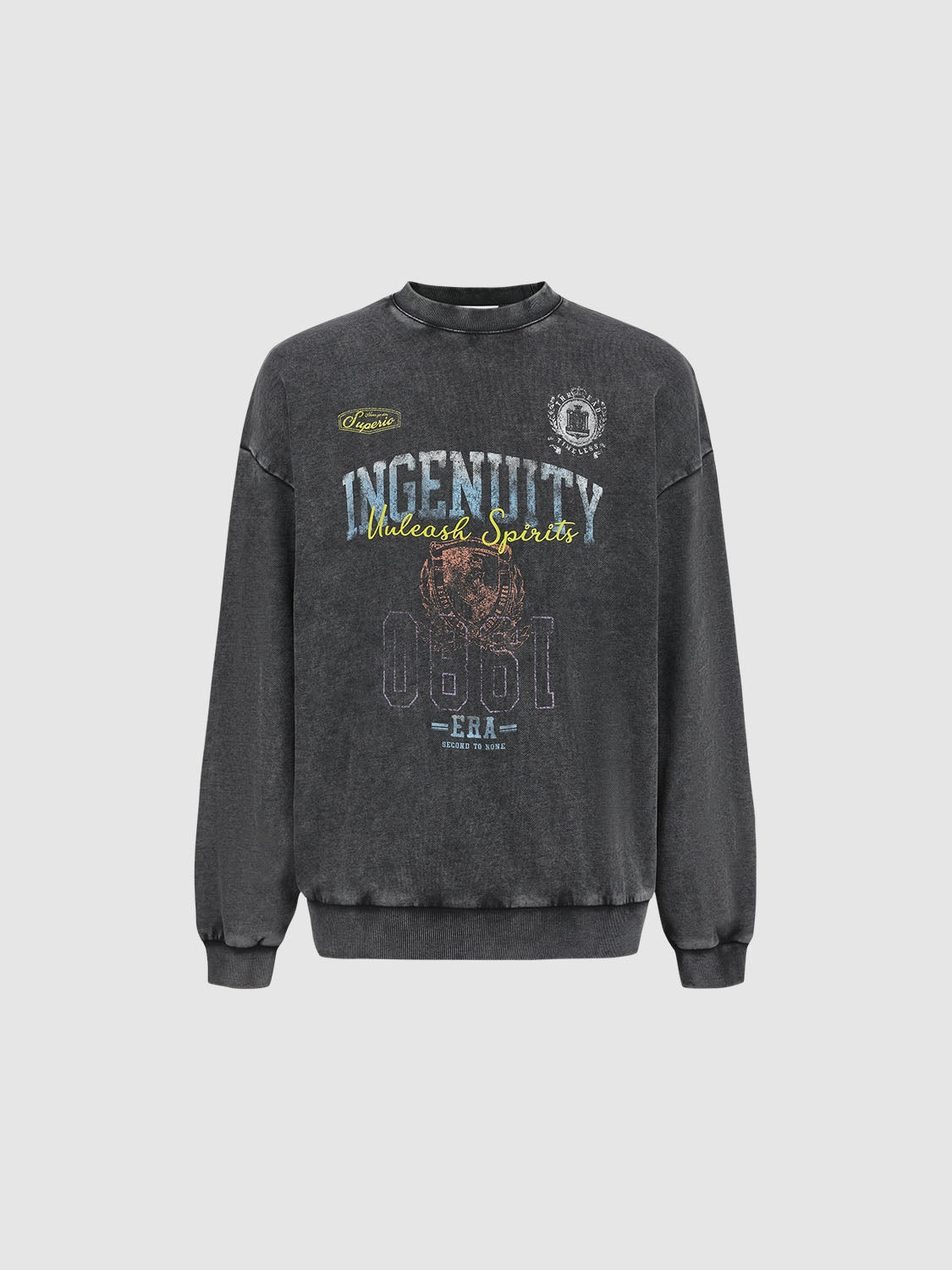 Printed Crew Neck Sweatshirts