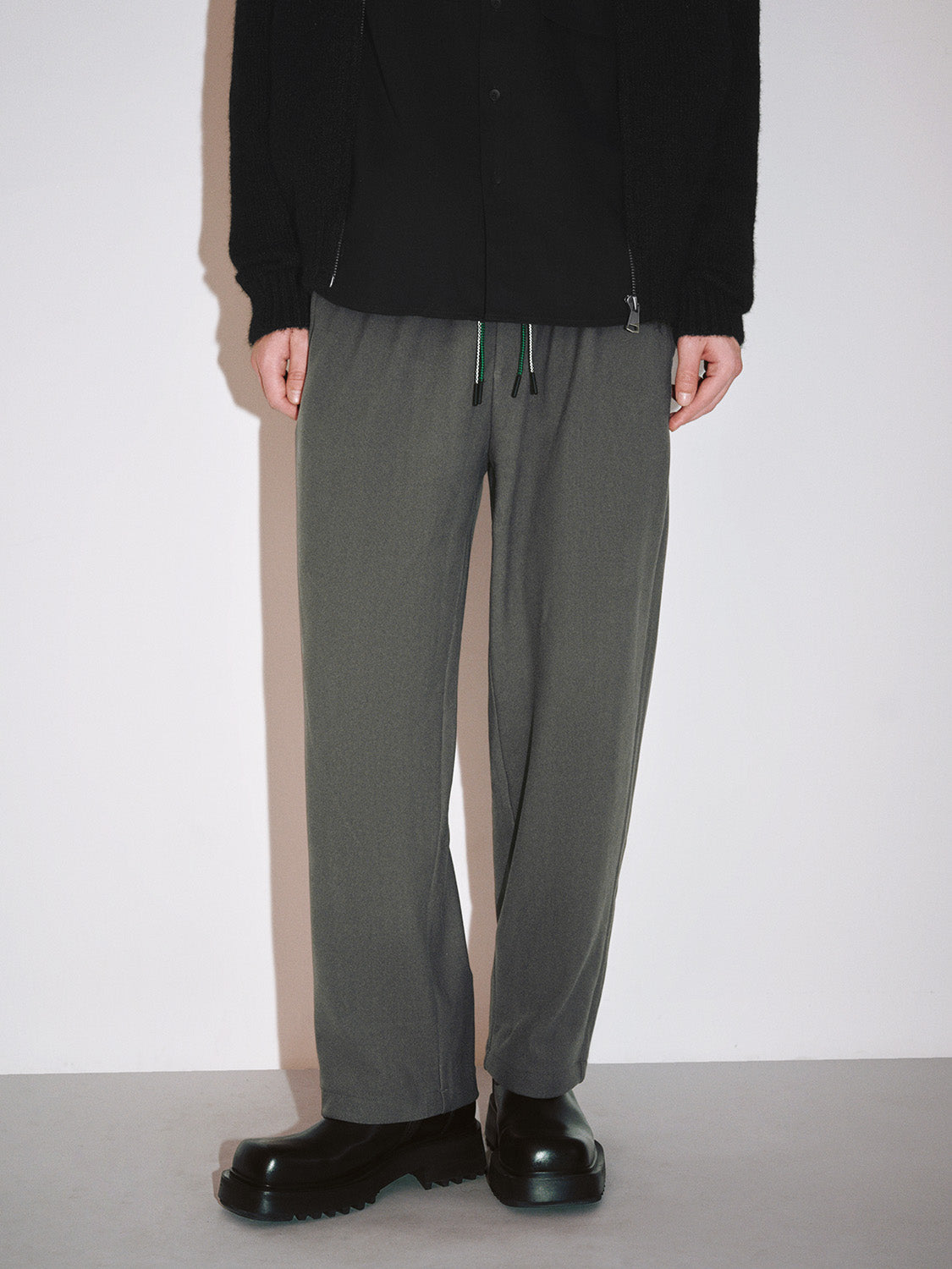 Drawstring Straight Pants