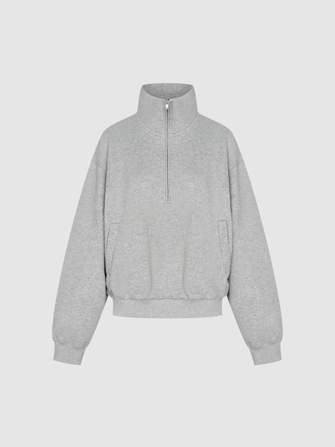 Zip Half Front Loose Sweatshirts