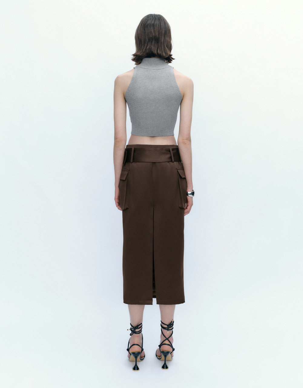 Multi-Pocket Skirt With Belt