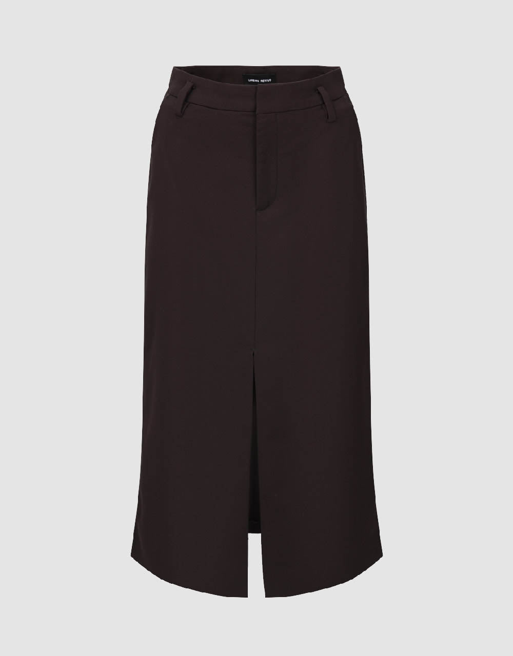 Split Hem Midi Straight Skirt