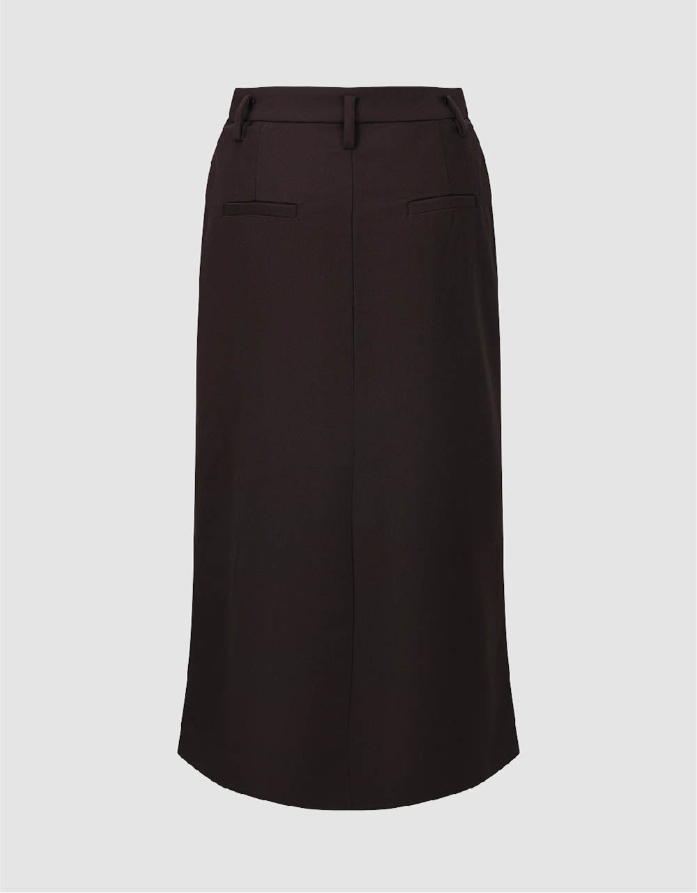 Split Hem Midi Straight Skirt