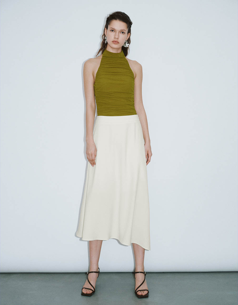 Midi A-Line Skirt