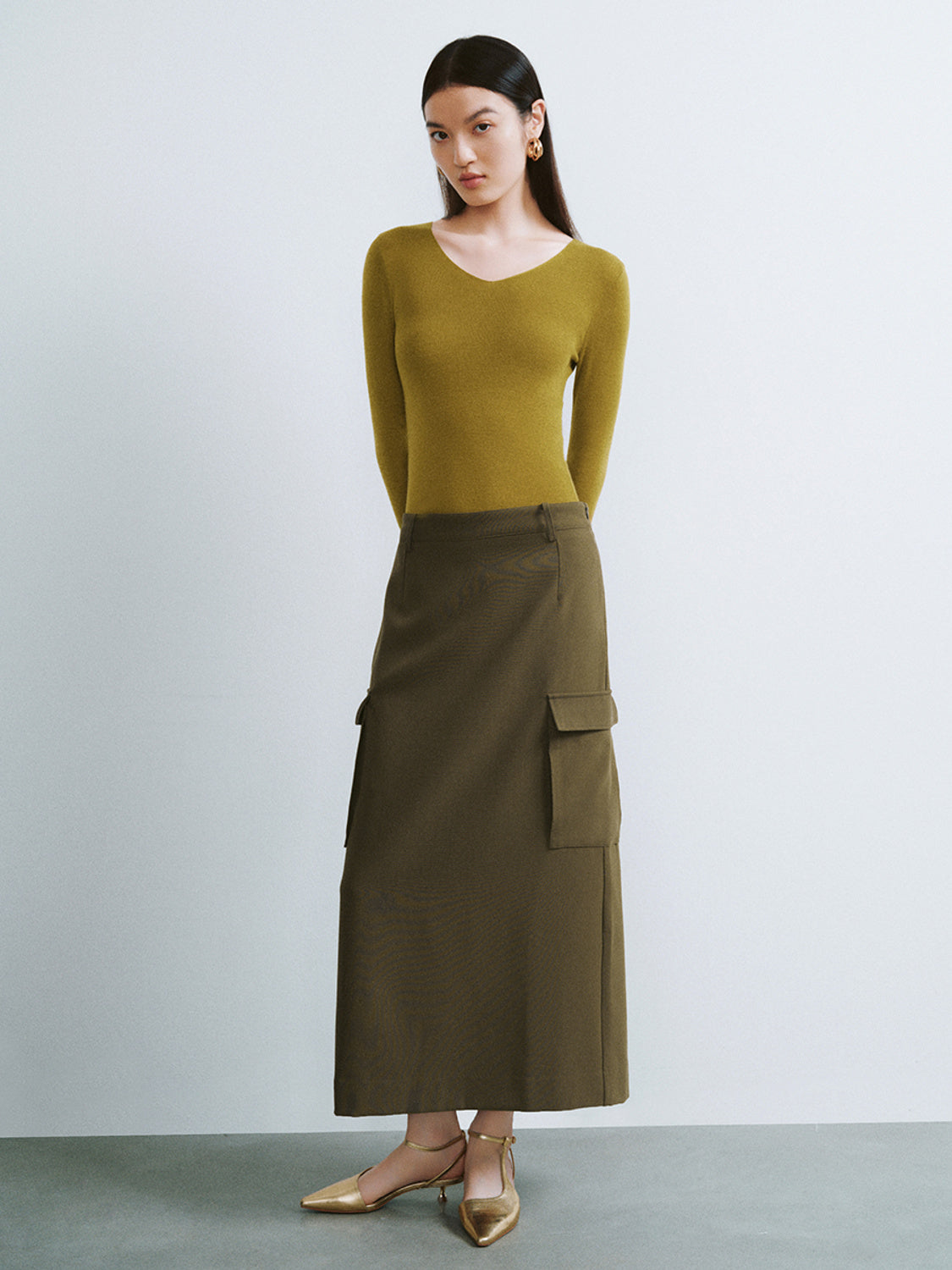 Midi Straight Skirt