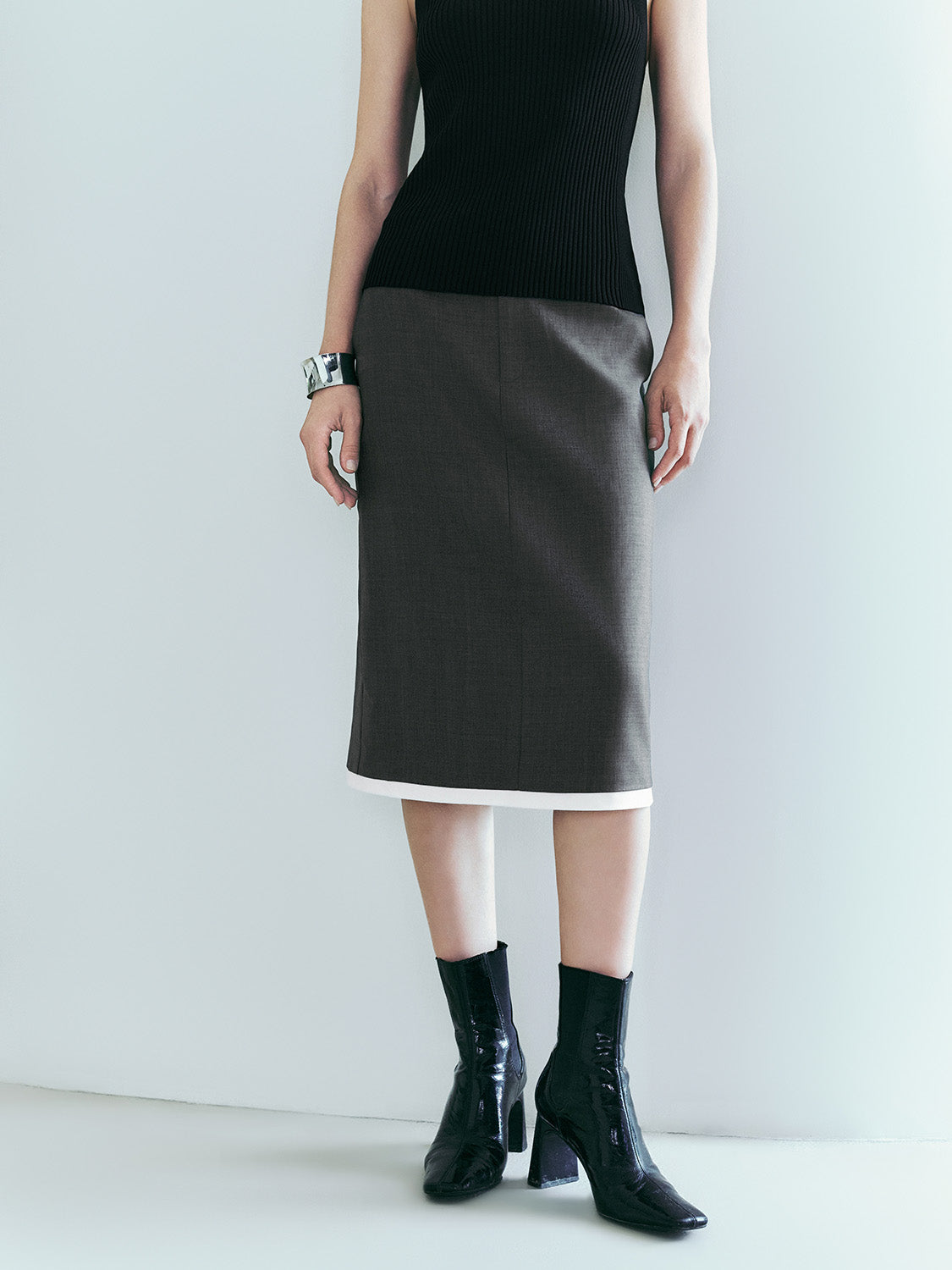 Midi Straight Skirt