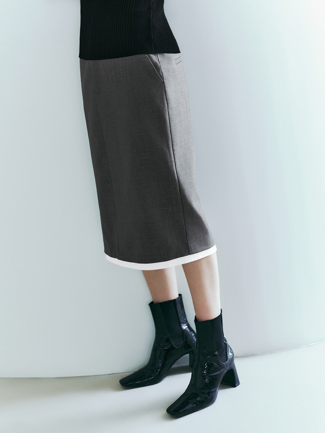 Midi Straight Skirt