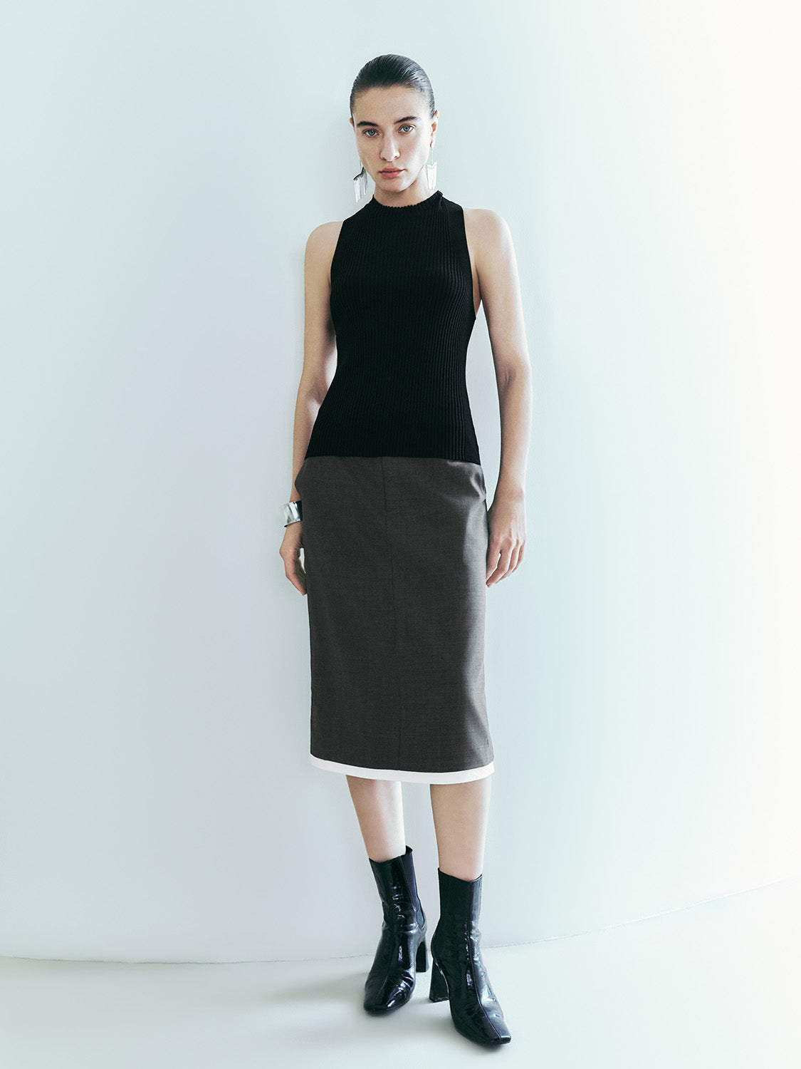 Midi Straight Skirt