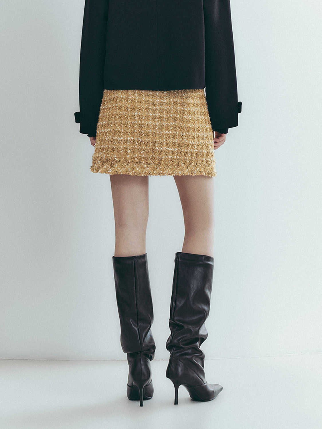 Tweed Mini A-Line Skirts