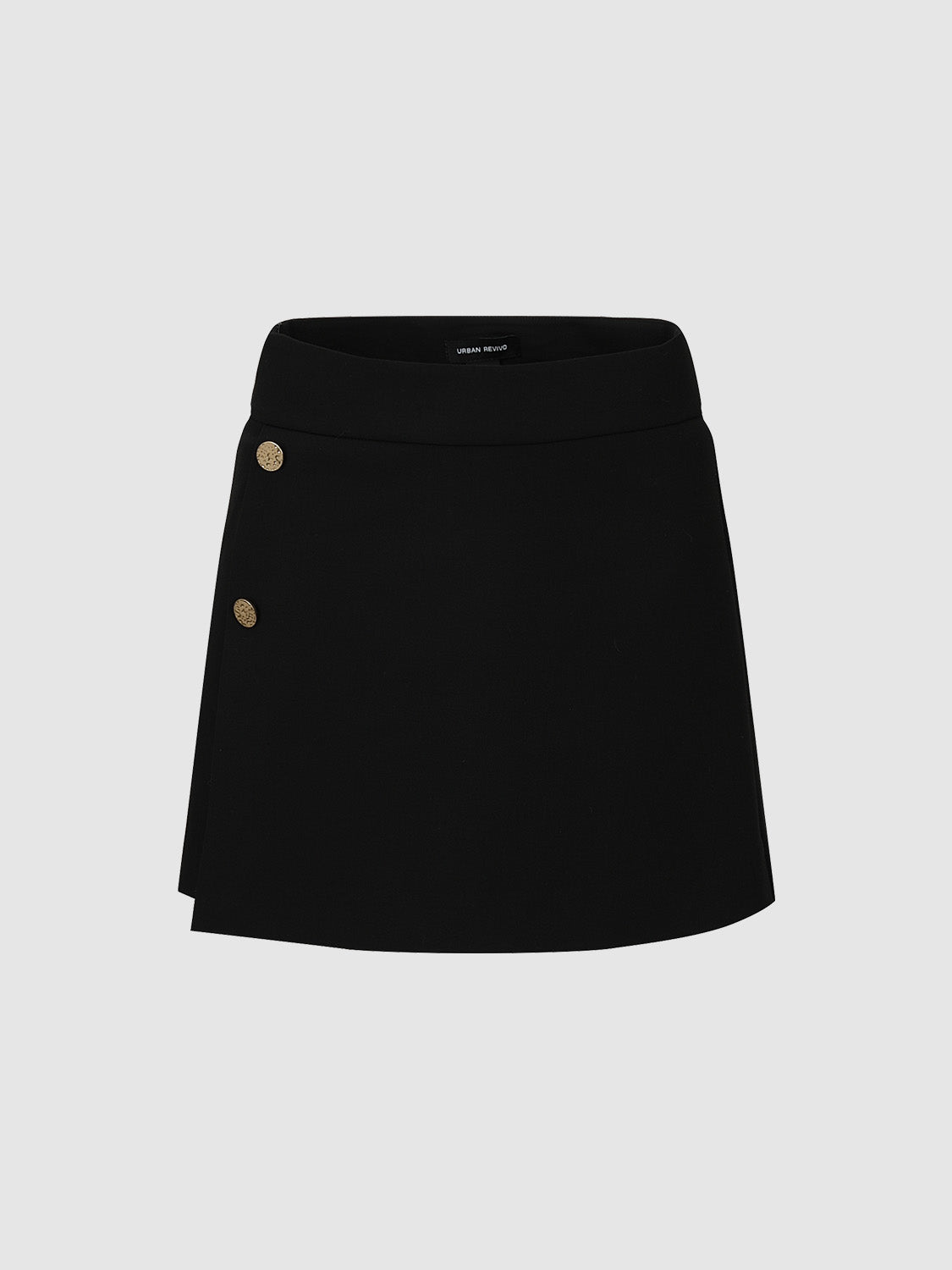 Button Decor Mini Skirt