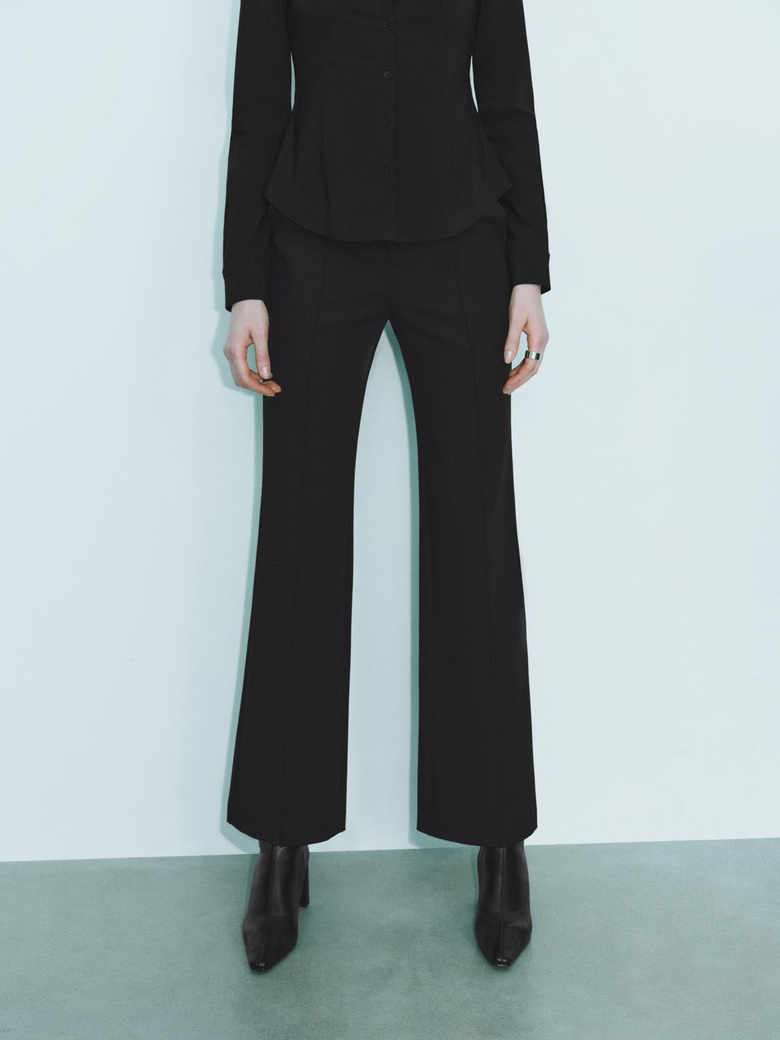 Mid-Length Flare Pants