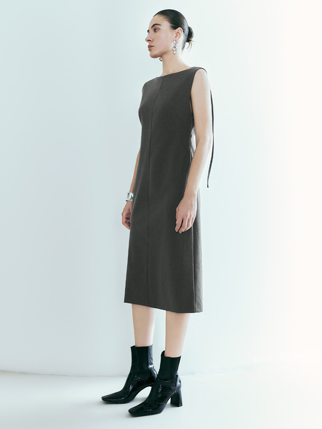 Crew Neck Skater A-Line Dress